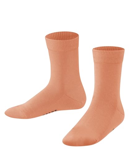 FALKE Unisex Kinder Socken Family K SO nachhaltige biologische Baumwolle einfarbig 1 Paar, Rot (Cantaloupe 8771) neu - umweltfreundlich, 31-34 von FALKE