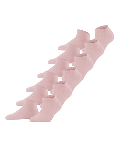 FALKE Damen Sneakersocken Happy Multipack W Sn Baumwolle kurz einfarbig 6 Paar, Rosa Blossom 8645, 39-42 von FALKE