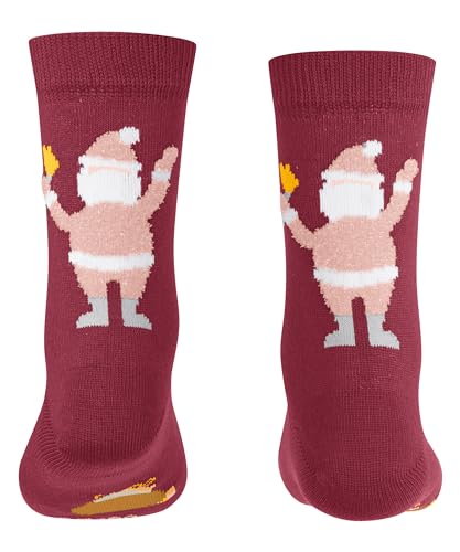 FALKE Unisex Kinder Socken Happy Santa K SO Baumwolle gemustert 1 Paar, Rot (Ruby 8830), 35-38 von FALKE