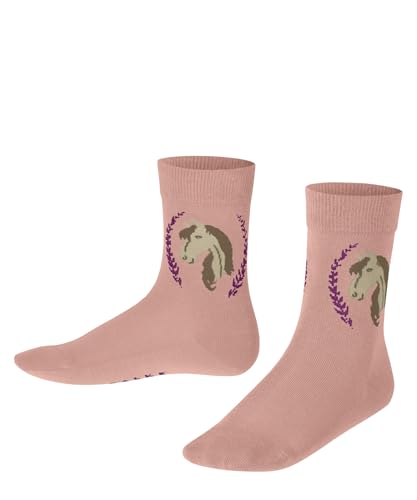 FALKE Unisex Kinder Socken Horse K So Baumwolle gemustert 1 Paar, Rosa Peach Perl 8483, 39-42 von FALKE