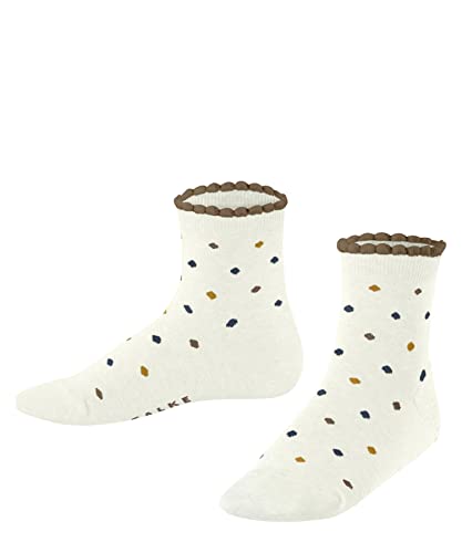 FALKE Unisex Kinder Socken Multidot K Sso Baumwolle gemustert 1 Paar, Weiß Off-White 2040, 31-34 von FALKE