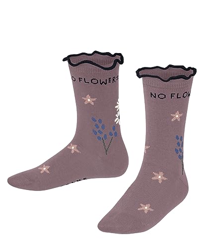 FALKE Unisex Kinder Socken No Rain No Flowers K SO Baumwolle gemustert 1 Paar, Rot (Brick 8770), 23-26 von FALKE