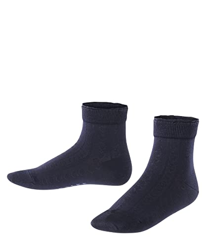 FALKE Unisex Kinder Socken Romantic Net K So Baumwolle einfarbig 1 Paar, Blau Marine 6120, 27-30 von FALKE