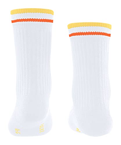 FALKE Unisex Kinder Socken Safe to School Reflective, Nachhaltige Baumwolle, 1 Paar, Weiß (White 2000), 35-38 von FALKE