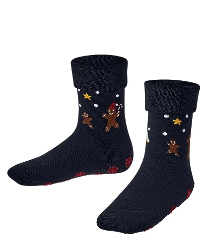 FALKE Unisex Kinder Stoppersocken Gingerbread Boot K Hp Baumwolle Wolle rutschhemmende Noppen 1 Paar, Blau Space Blue 6116, 23/26 EU von FALKE