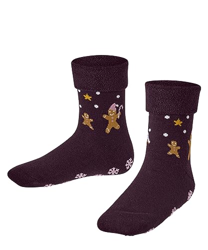 FALKE Unisex Kinder Stoppersocken Gingerbread Boot K Hp Baumwolle Wolle rutschhemmende Noppen 1 Paar, Rot Merlot 8005, 23/26 EU von FALKE