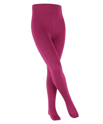 FALKE Unisex Kinder Cotton Touch K TI Blickdicht dick einfarbig 1 Stück Strumpfhose, Lila (Fuchsia 8856) neu-umweltfreundlich, 122-128 von FALKE