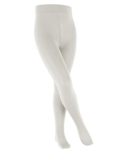 FALKE Unisex Kinder Strumpfhose Cotton Touch K Ti Baumwolle dick einfarbig 1 Stück, Weiß Off-White 2040, 134-146 von FALKE