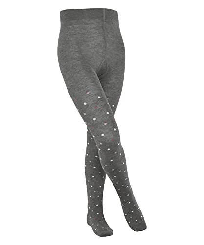 FALKE Unisex Kinder Strumpfhose Multidot K Ti Baumwolle dick gemustert 1 Stück, Grau Light Grey 3400, 80-92 von FALKE