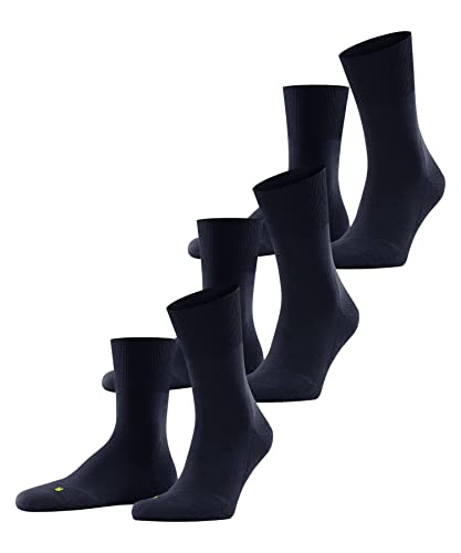 FALKE Unisex Socken Run Multipack U So Baumwolle einfarbig 3 Paar, Blau Marine 6120, 44-45 von FALKE
