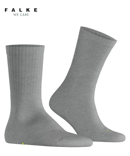 FALKE Unisex Run Rib Crew U So Baumwolle Funktionsmaterial einfarbig Socken, Grau Light Grey 3400, 39-41 von FALKE