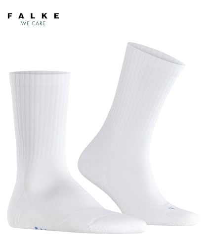FALKE Unisex Run Rib Crew U So Baumwolle Funktionsmaterial einfarbig Socken, Weiß White 2000, 35-36 von FALKE