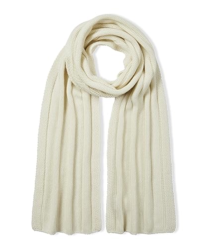 FALKE Unisex Scarf in Rib U SC Kaschmir schnelltrocknend warm 1 Stück Winter-Schal, Weiß (Off-White 2040), OneSize von FALKE