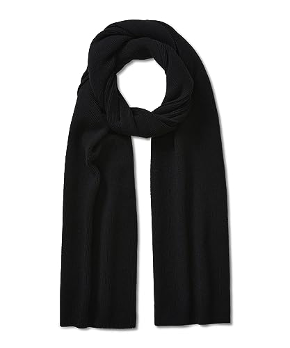 FALKE Unisex Winter-Schal Scarf Half-Cardigan Merino U Sc Wolle schnelltrocknend warm 1 Stück, Schwarz Black 3000, ONESIZE von FALKE