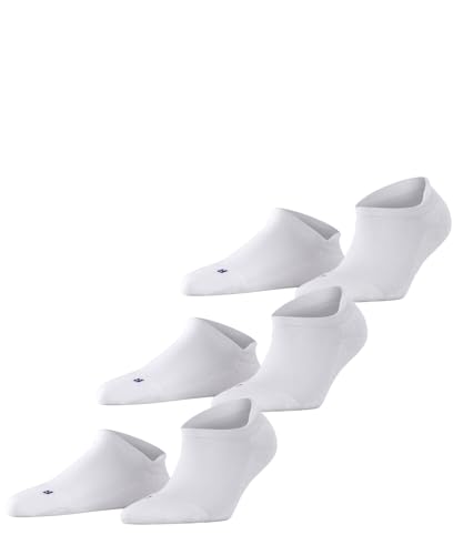 FALKE Unisex Sneakersocken Cool Kick Sneaker Multipack U Sn weich atmungsaktiv schnelltrocknend kurz einfarbig 3 Paar, Weiß White 2000, 42-43 von FALKE