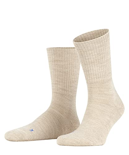 FALKE Unisex Socken Walkie Light U SO Wolle einfarbig 1 Paar, Beige (Sand Melange 4490), 46-48 von FALKE