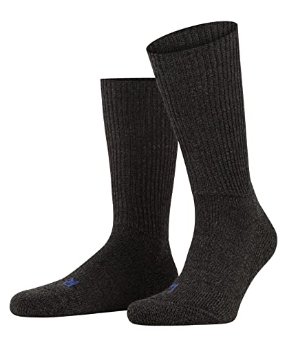 FALKE Unisex Socken Walkie Ergo U SO Wolle einfarbig 1 Paar, Grau (Smog 3150), 37-38 von FALKE
