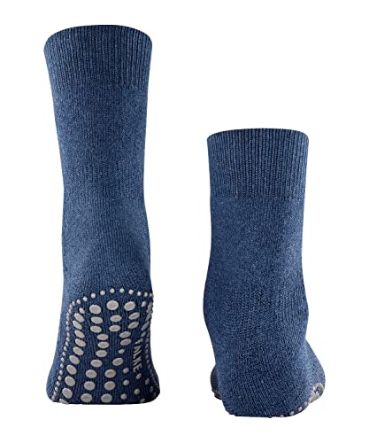 FALKE Herren Hausschuh-Socken Homepads M HP Wolle Baumwolle rutschhemmende Noppen 1 Paar, Blau (Dark Blue 6690), 43-46 von FALKE