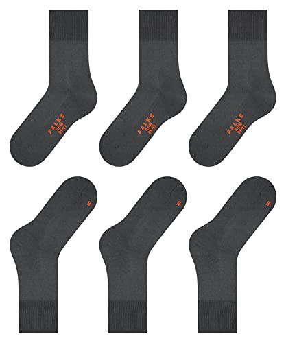 FALKE Unisex Socken Run 3-Pack U SO Baumwolle einfarbig 3 Paar, Grau (Dark Grey 3970), 42-43 von FALKE