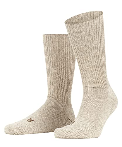 FALKE Unisex Socken Walkie Ergo U SO Wolle einfarbig 1 Paar, Beige (Sand Melange 4490), 42-43 von FALKE