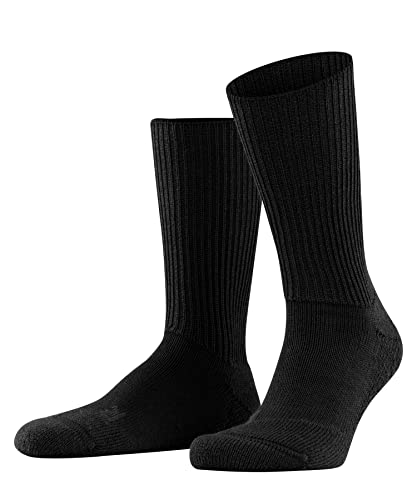 FALKE Unisex Socken Walkie Ergo U SO Wolle einfarbig 1 Paar, Schwarz (Black 3000), 42-43 von FALKE