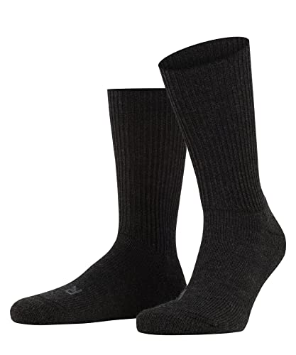 FALKE Unisex Socken Walkie Ergo U SO Wolle einfarbig 1 Paar, Grau (Anthracite Melange 3080), 42-43 von FALKE