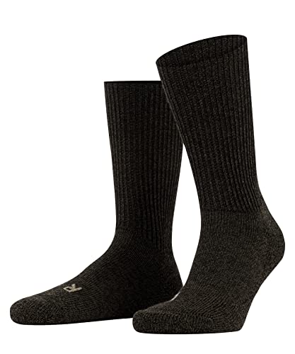 FALKE Unisex Socken Walkie Ergo U So Wolle Funktionsmaterial einfarbig 1 Paar, Braun Dark Brown 5450, 39-41 von FALKE