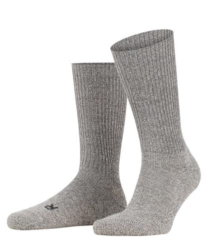 FALKE Unisex Socken Walkie Ergo U SO Wolle einfarbig 1 Paar, Grau (Graphite Melange 3060), 42-43 von FALKE