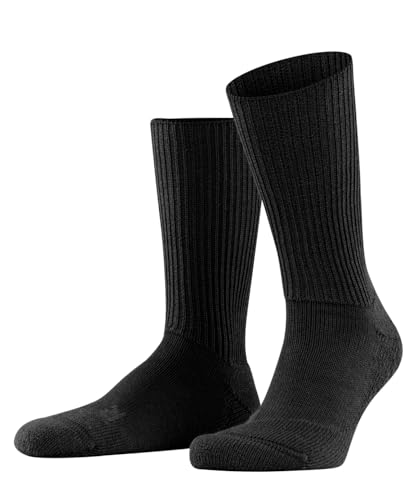 FALKE Unisex Socken Walkie Ergo U So Wolle Funktionsmaterial einfarbig 1 Paar, Schwarz Black 3000, 46-48 von FALKE