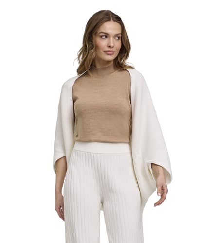 FALKE Unisex Strickjacke Summer Fresh Cape U Sc Baumwolle leicht lässig bequem 1 Stück, Weiß Off-White 2040, ONESIZE von FALKE