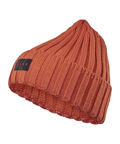 FALKE Unisex Beanie-Mütze Trekking U Be Wolle Funktionsmaterial schnelltrocknend warm 1 Stück, Orange Samba 8182, OneSize von FALKE
