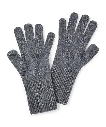 FALKE Unisex Winter-Handschuhe Gloves Cashmere U Gl Kaschmir schnelltrocknend 1 Stück, Grau Dark Grey Heather 3278, ONESIZE von FALKE