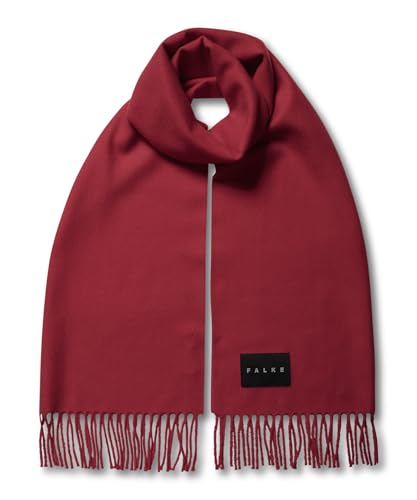 FALKE Unisex Winter-Schal Basic Stola With Fringes U Sc Wolle schnelltrocknend warm 1 Stück, Rot Coral Red 8006, ONESIZE von FALKE
