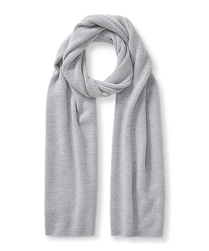 FALKE Unisex Winter-Schal Scarf Half-Cardigan Merino U Sc Wolle schnelltrocknend warm 1 Stück, Grau Light Grey 3400, ONESIZE von FALKE