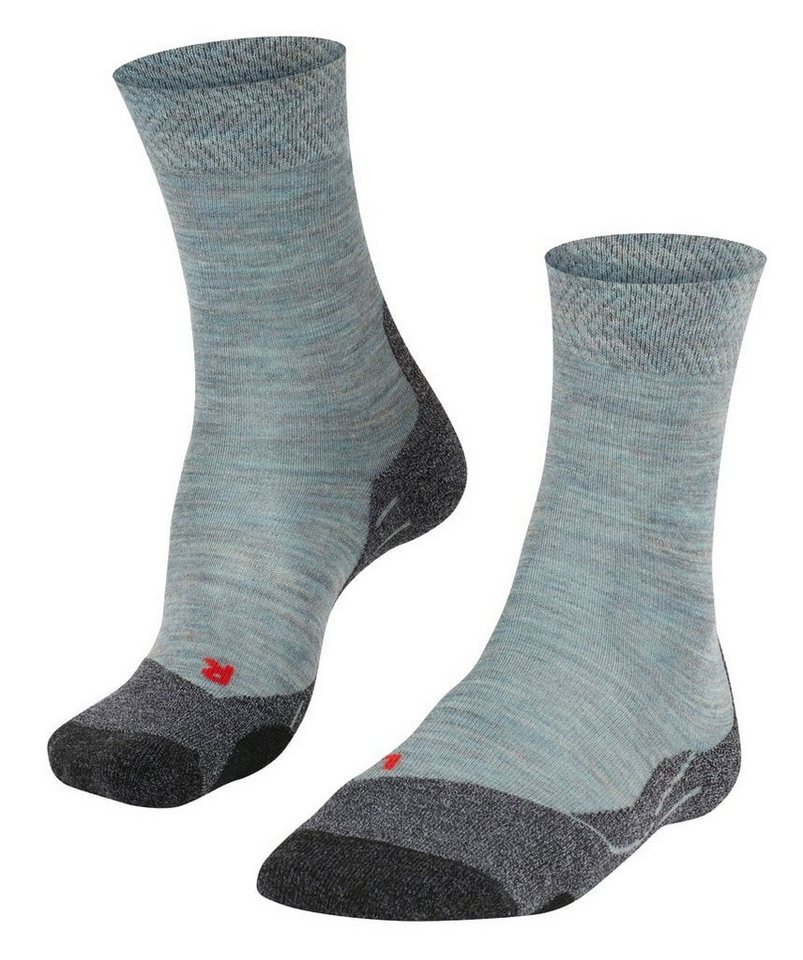 FALKE Wandersocken Crew TK2 Explore Melange (mittelstarke Polsterung) blau Damen - 1 Paar von FALKE