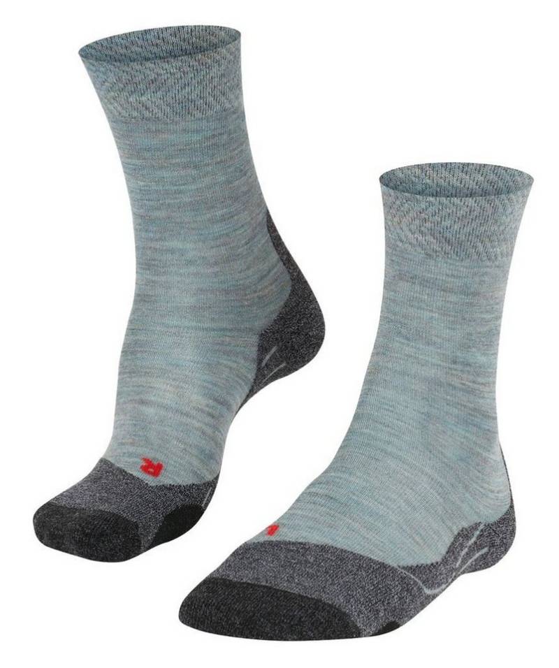 FALKE Wandersocken Crew TK2 Explore Melange (mittelstarke Polsterung) blau Damen - 1 Paar von FALKE