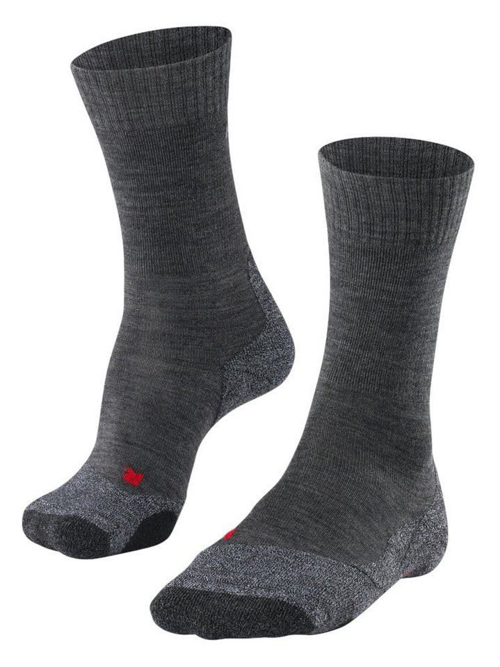 FALKE Wandersocken TK2 (Merinowolle, für leichtes Gelände) asphaltgrau Herren - 1 Paar von FALKE