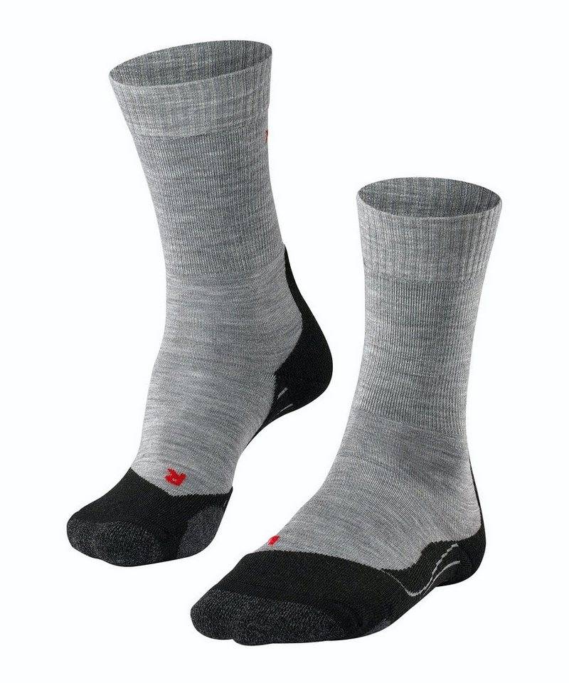 FALKE Wandersocken TK2 (Merinowolle, für leichtes Gelände) hellgrau Herren - 1 Paar von FALKE