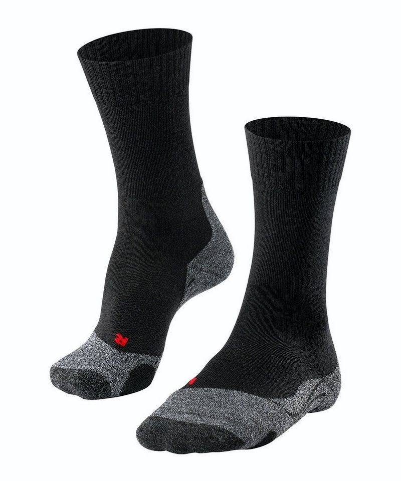 FALKE Wandersocken TK2 (Merinowolle, für leichtes Gelände) schwarz Herren - 1 Paar von FALKE