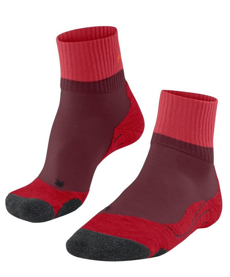 FALKE Wandersocken TK2 Explore Short (für leichtes Gelände) merlotrot Damen - 1 Paar von FALKE