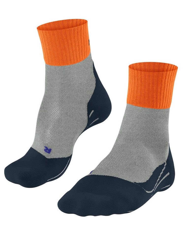 FALKE Wandersocken TK2 Explore Short Cool grau/orange Herren - 1 Paar von FALKE