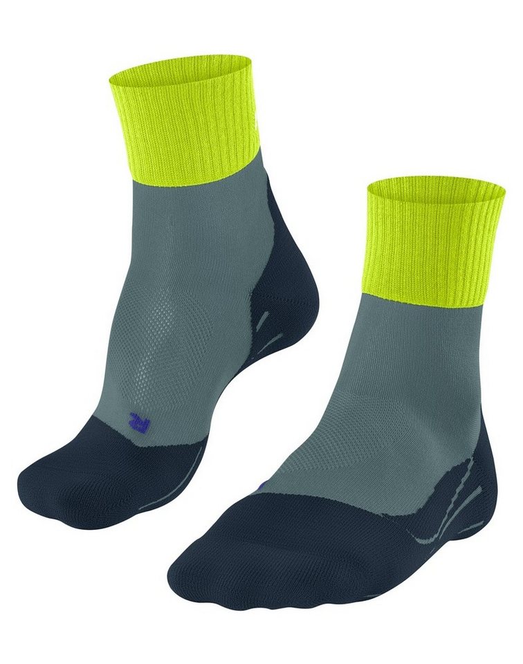 FALKE Wandersocken TK2 Explore Short Cool stahlgrau/grün Herren - 1 Paar von FALKE