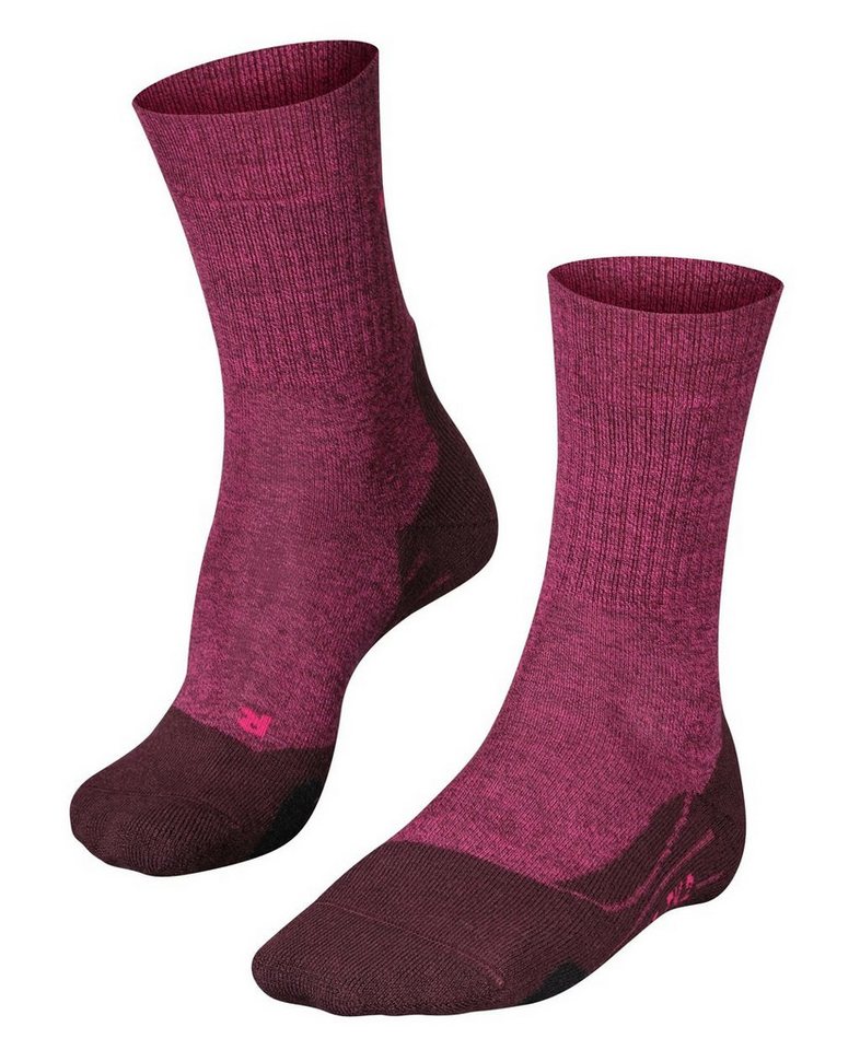 FALKE Wandersocken TK2 Explore Wool (mittelstarke Polsterung) burgundrot Damen - 1 Paar von FALKE