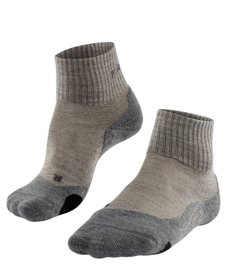 FALKE Wandersocken TK2 Explore Wool Short (hoher Tragekomfort) braun Damen - 1 Paar von FALKE