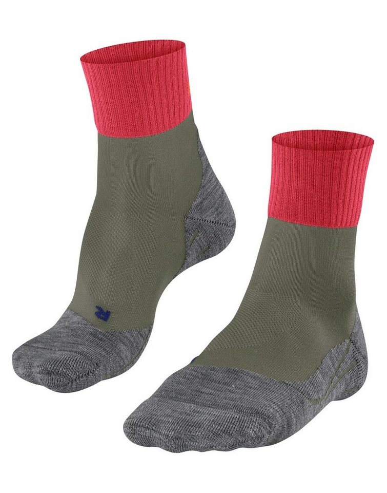 FALKE Wandersocken TK2 Short Cool (für leichtes Gelände) herbgrün Damen - 1 Paar von FALKE