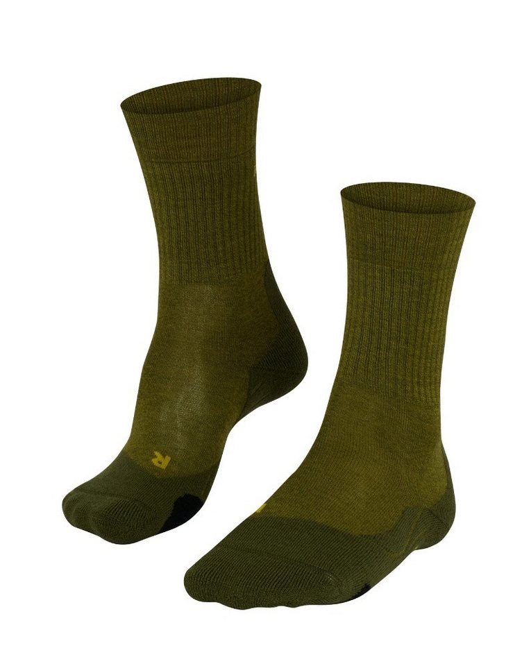 FALKE Wandersocken TK2 Wool (leicht gepolstert, für lange Wanderungen) dunkelgrün Herren von FALKE