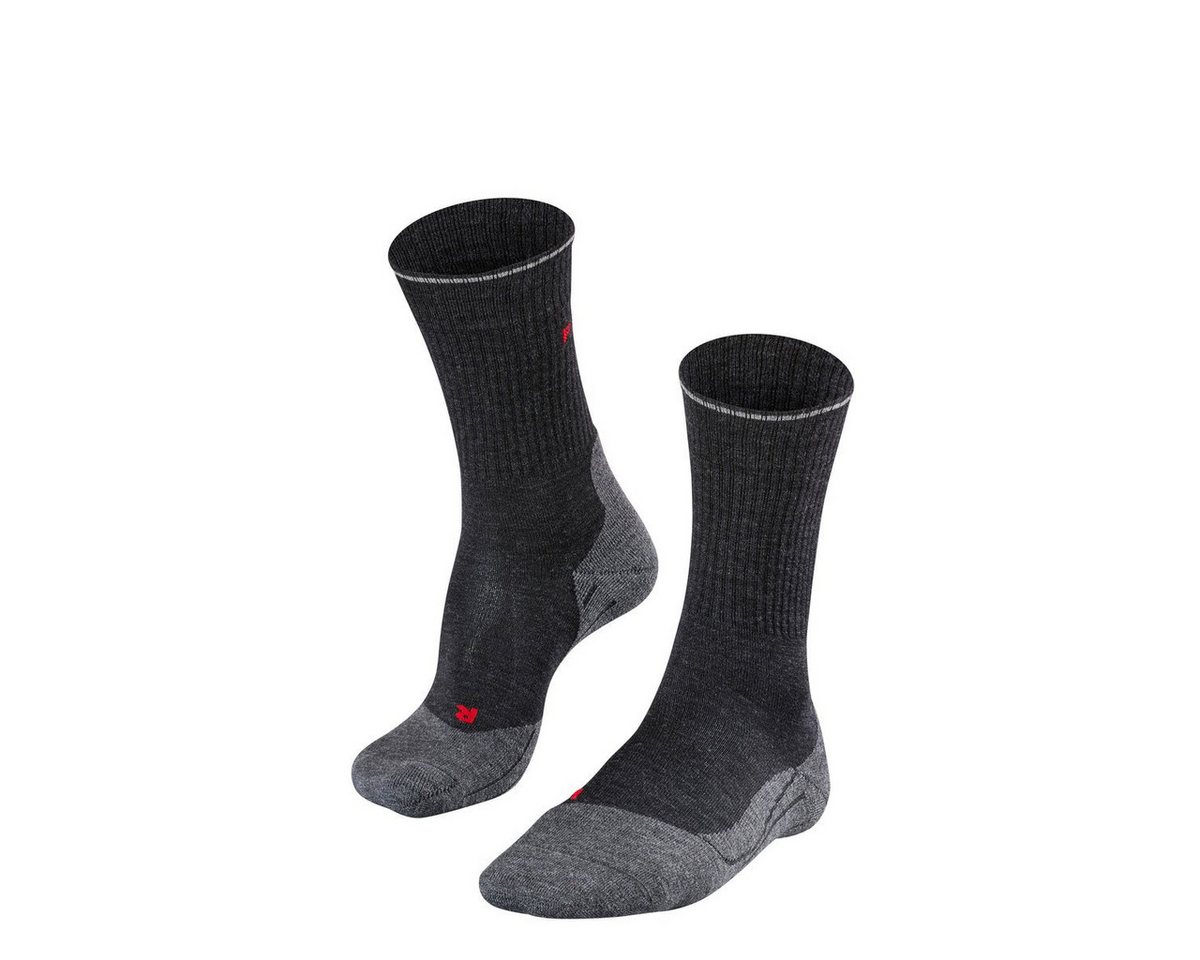 FALKE Wandersocken TK2 Wool Silk (luxuriöser Tragekomfort Seide+Merinowolle) anthrazit von FALKE