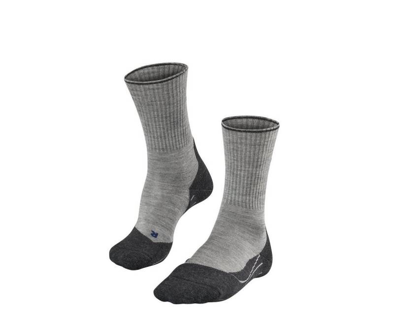 FALKE Wandersocken TK2 Wool Silk (luxuriöser Tragekomfort Seide+Merinowolle) hellgrau von FALKE