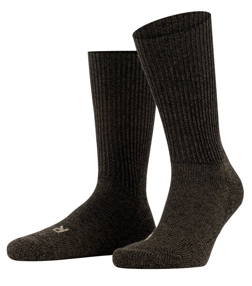 FALKE Wandersocken Crew Walkie Ergo (Trekking, Merinowolle) dunkelbraun - 1 Paar von FALKE