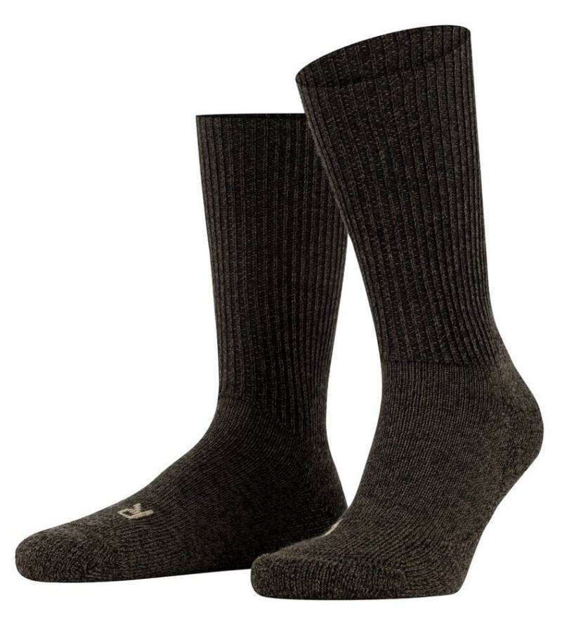 FALKE Wandersocken Crew Walkie Ergo (Trekking, Merinowolle) dunkelbraun - 1 Paar von FALKE